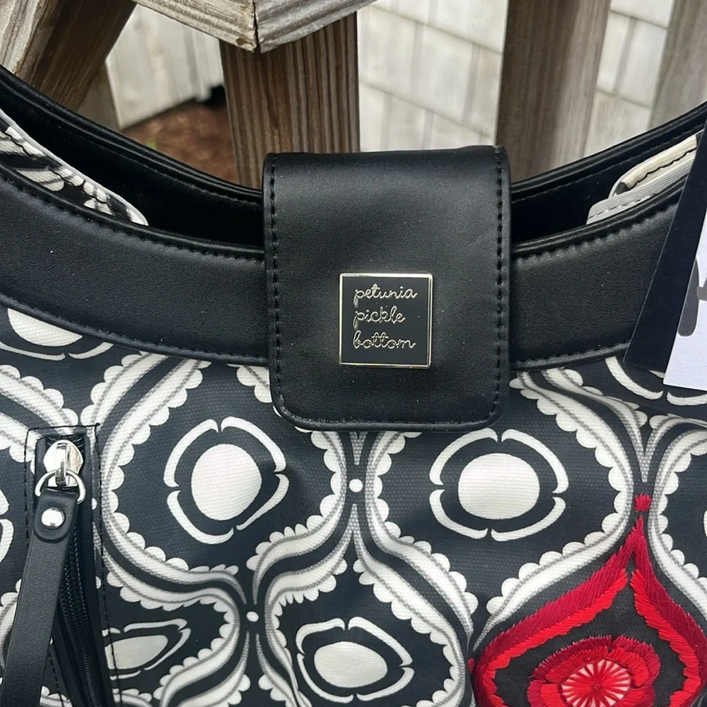 Petunia Pickle Bottom Evening in Islington Hideaway Hobo Diaper Bag,NWT